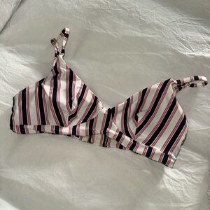 Tori Praver Striped Bikini Top